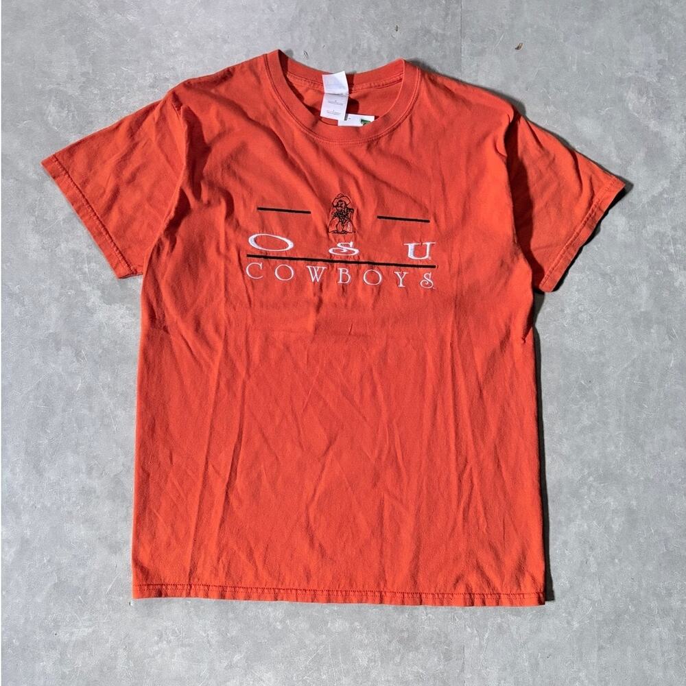 90s Vintage Oklahoma State Cowboys Orange T-Shirt -L